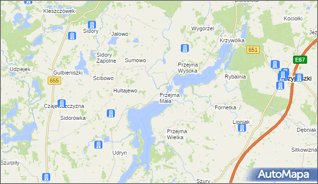 mapa Przejma Mała, Przejma Mała na mapie Targeo