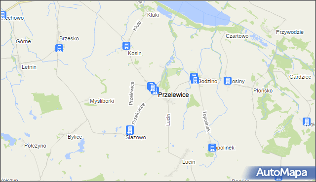 mapa Przelewice powiat pyrzycki, Przelewice powiat pyrzycki na mapie Targeo