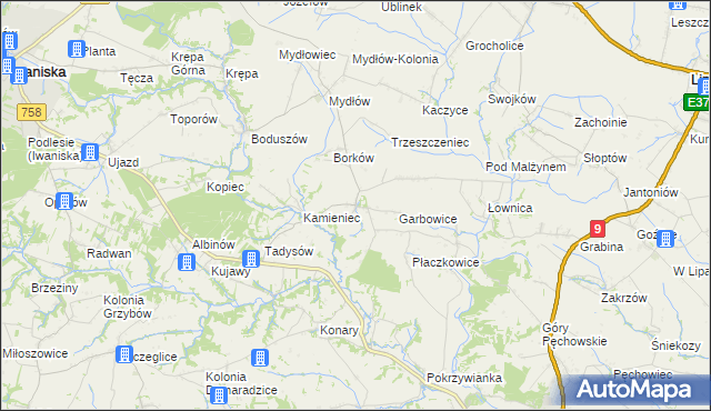 mapa Przepiórów, Przepiórów na mapie Targeo