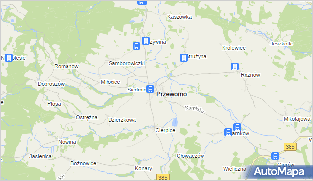 mapa Przeworno, Przeworno na mapie Targeo