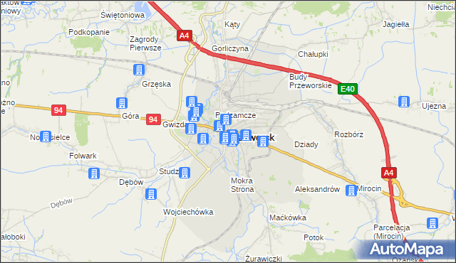 mapa Przeworsk, Przeworsk na mapie Targeo