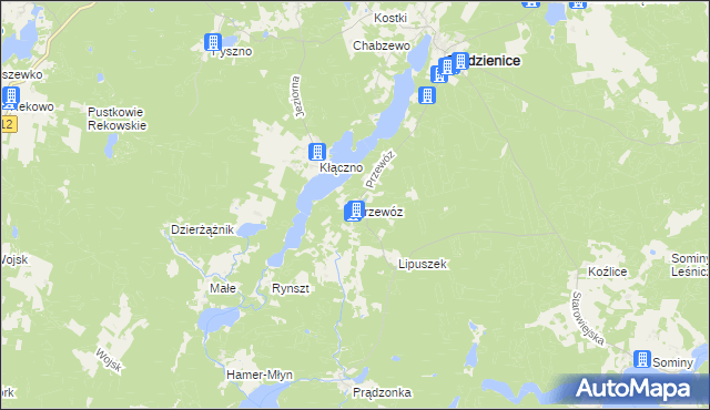 mapa Przewóz gmina Studzienice, Przewóz gmina Studzienice na mapie Targeo