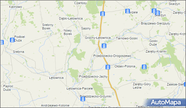 mapa Przeździecko-Drogoszewo, Przeździecko-Drogoszewo na mapie Targeo
