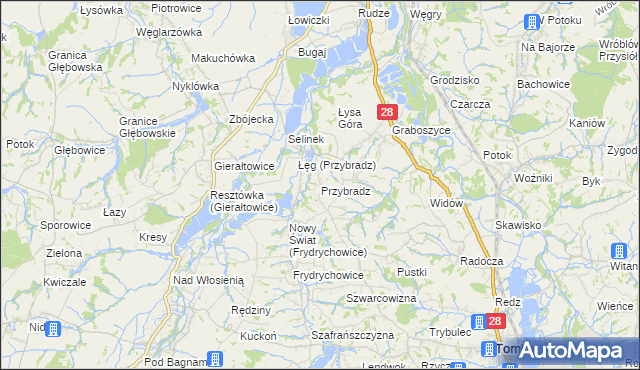mapa Przybradz, Przybradz na mapie Targeo