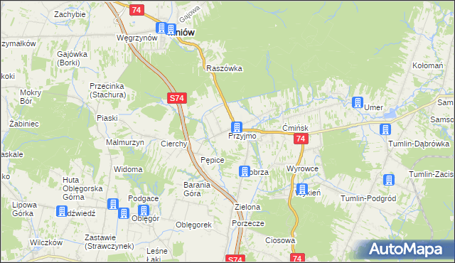 mapa Przyjmo, Przyjmo na mapie Targeo