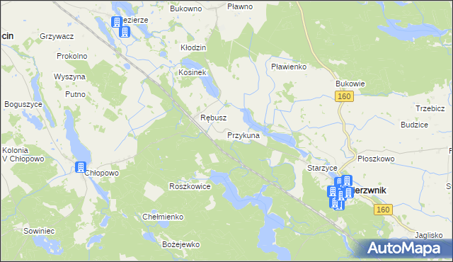 mapa Przykuna, Przykuna na mapie Targeo