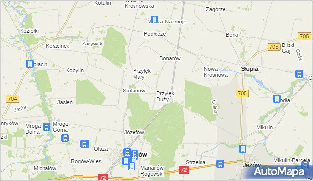 mapa Przyłęk Duży, Przyłęk Duży na mapie Targeo