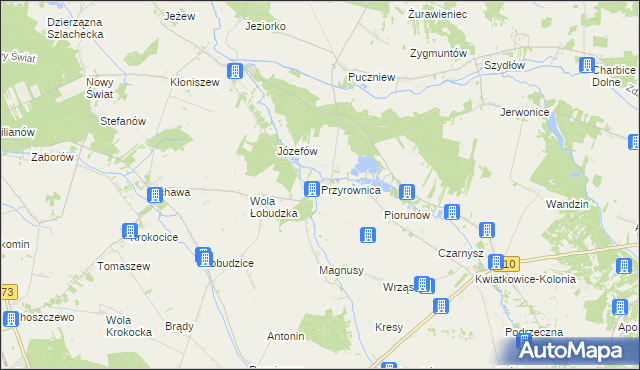 mapa Przyrownica, Przyrownica na mapie Targeo