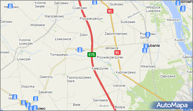 mapa Przywieczerzynek, Przywieczerzynek na mapie Targeo