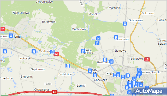 mapa Psary Wielkie, Psary Wielkie na mapie Targeo