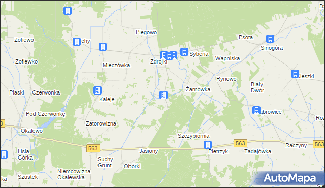 mapa Purzyce, Purzyce na mapie Targeo