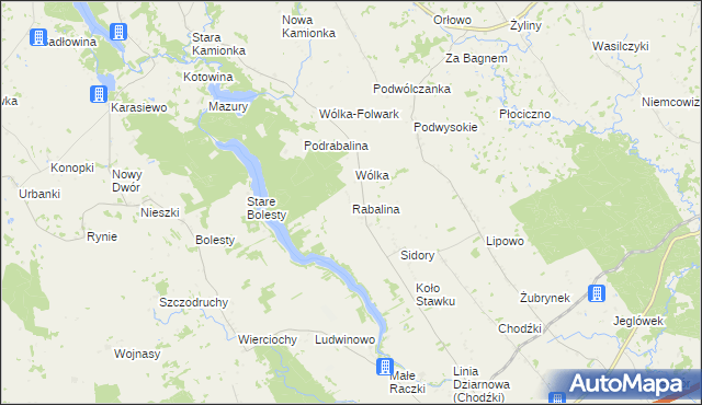 mapa Rabalina, Rabalina na mapie Targeo