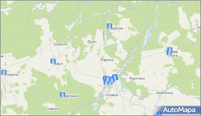mapa Rąbinko, Rąbinko na mapie Targeo