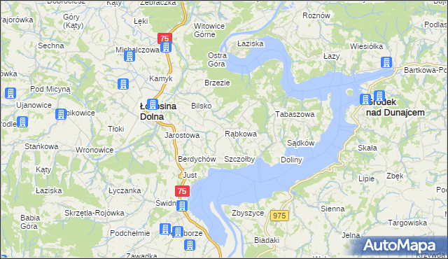 mapa Rąbkowa, Rąbkowa na mapie Targeo