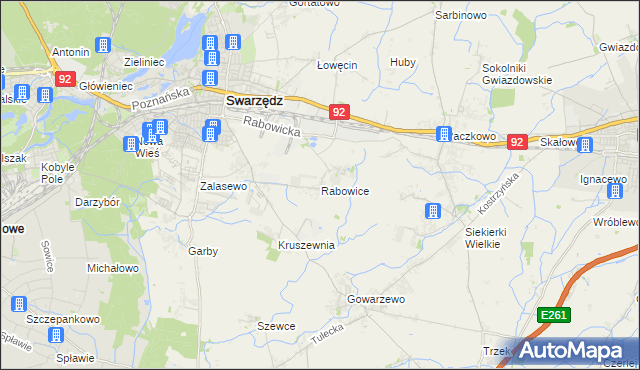 mapa Rabowice, Rabowice na mapie Targeo