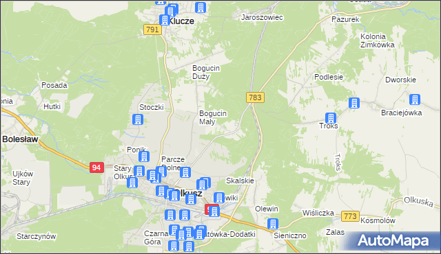 mapa Rabsztyn, Rabsztyn na mapie Targeo