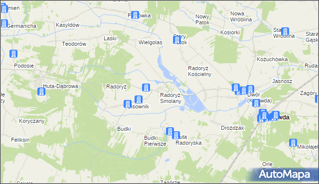 mapa Radoryż Smolany, Radoryż Smolany na mapie Targeo