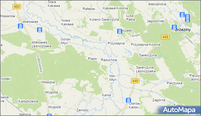 mapa Raduchów, Raduchów na mapie Targeo