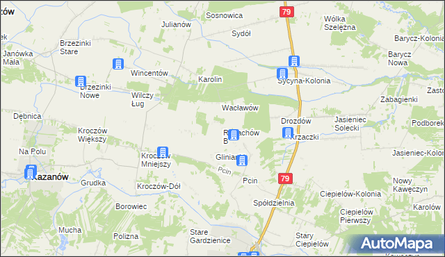 mapa Ranachów B, Ranachów B na mapie Targeo