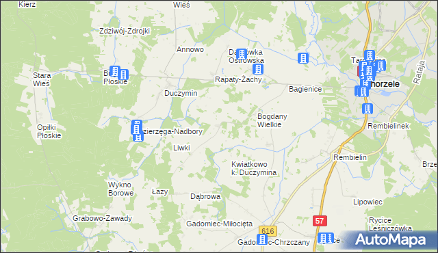 mapa Rapaty-Sulimy, Rapaty-Sulimy na mapie Targeo