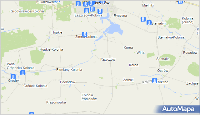 mapa Ratyczów, Ratyczów na mapie Targeo