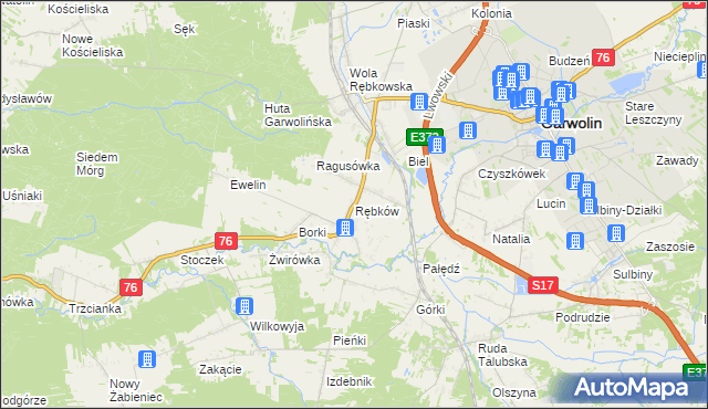 mapa Rębków, Rębków na mapie Targeo