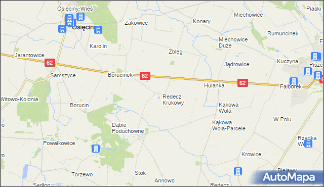mapa Redecz Krukowy, Redecz Krukowy na mapie Targeo