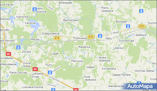 mapa Redlanka, Redlanka na mapie Targeo