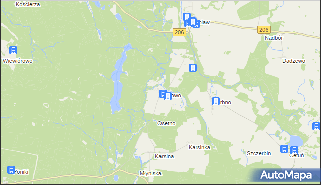 mapa Rekowo gmina Polanów, Rekowo gmina Polanów na mapie Targeo