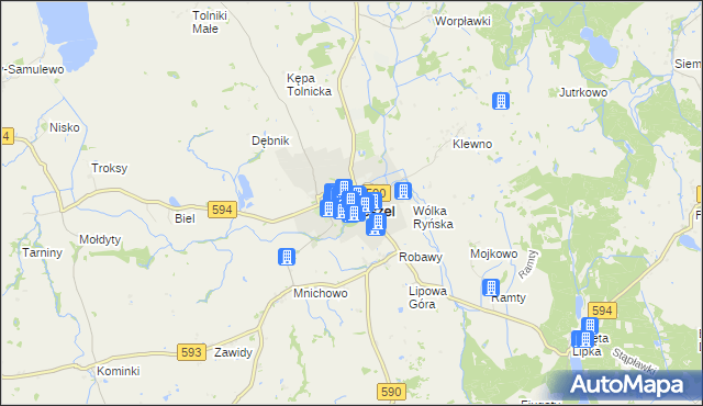 mapa Reszel, Reszel na mapie Targeo