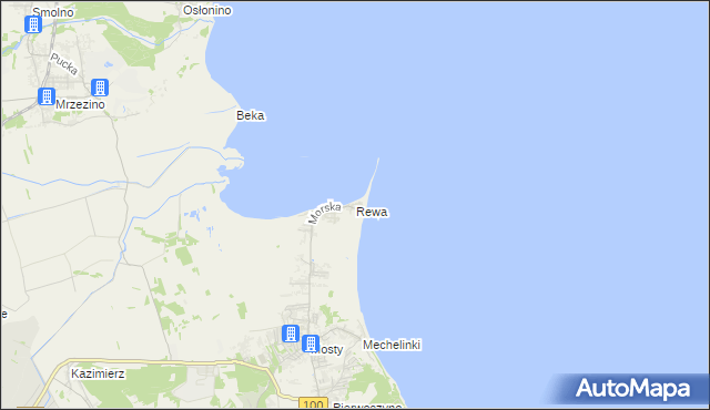 mapa Rewa, Rewa na mapie Targeo