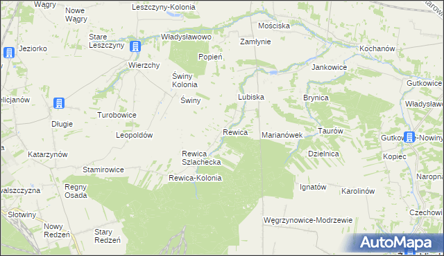 mapa Rewica, Rewica na mapie Targeo