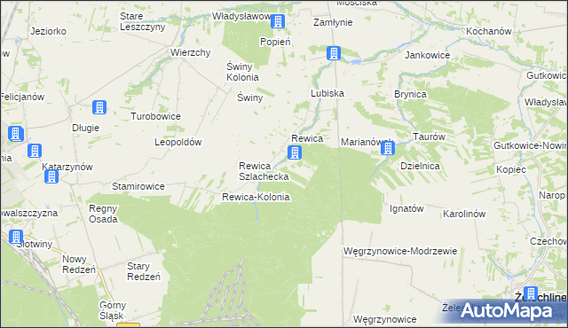 mapa Rewica Królewska, Rewica Królewska na mapie Targeo