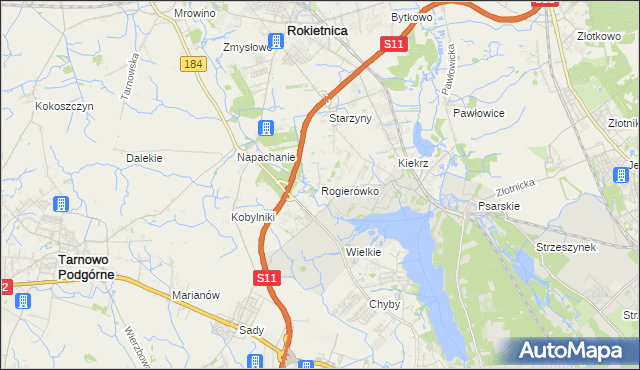 mapa Rogierówko, Rogierówko na mapie Targeo