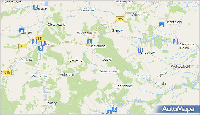 mapa Rogów gmina Grodków, Rogów gmina Grodków na mapie Targeo