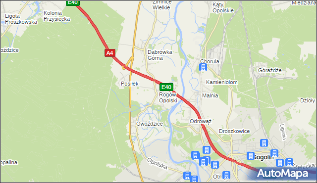 mapa Rogów Opolski, Rogów Opolski na mapie Targeo