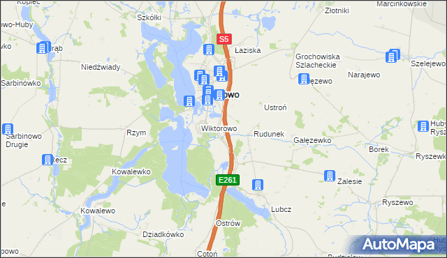 mapa Rogówko gmina Rogowo, Rogówko gmina Rogowo na mapie Targeo