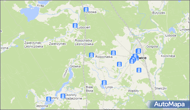 mapa Rosochatka, Rosochatka na mapie Targeo