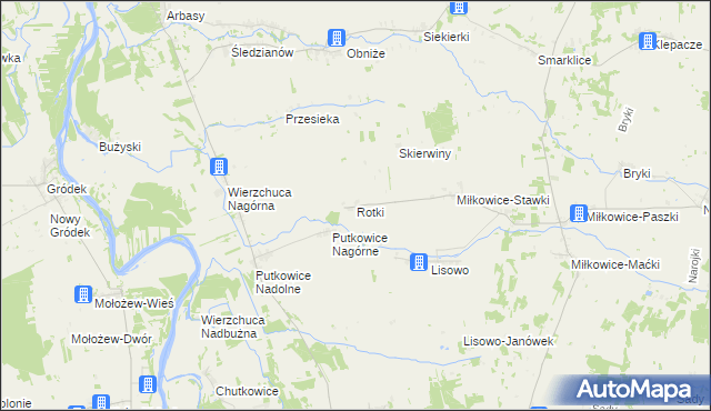 mapa Rotki, Rotki na mapie Targeo
