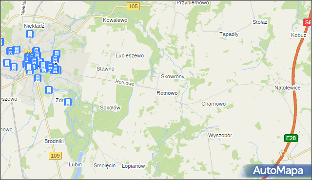 mapa Rotnowo, Rotnowo na mapie Targeo