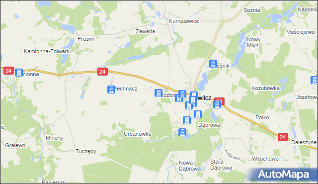 mapa Rozbitek, Rozbitek na mapie Targeo