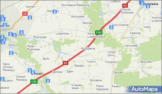 mapa Rozdzielna, Rozdzielna na mapie Targeo