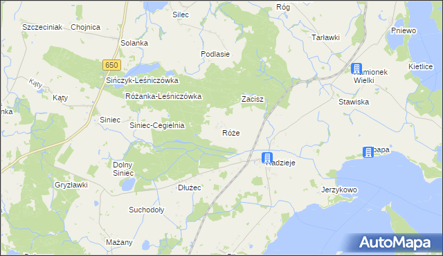 mapa Róże, Róże na mapie Targeo