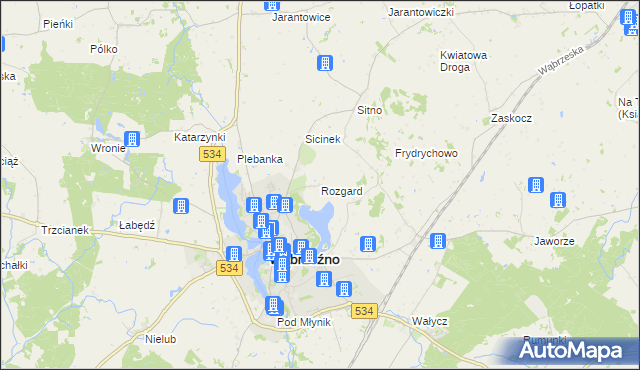 mapa Rozgard, Rozgard na mapie Targeo