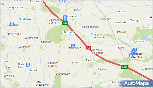 mapa Rożniatów-Kolonia, Rożniatów-Kolonia na mapie Targeo