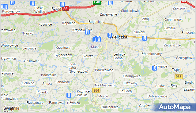 mapa Rożnowa, Rożnowa na mapie Targeo