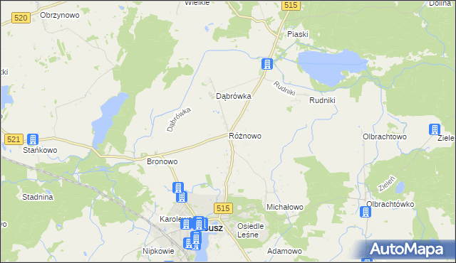 mapa Różnowo gmina Susz, Różnowo gmina Susz na mapie Targeo