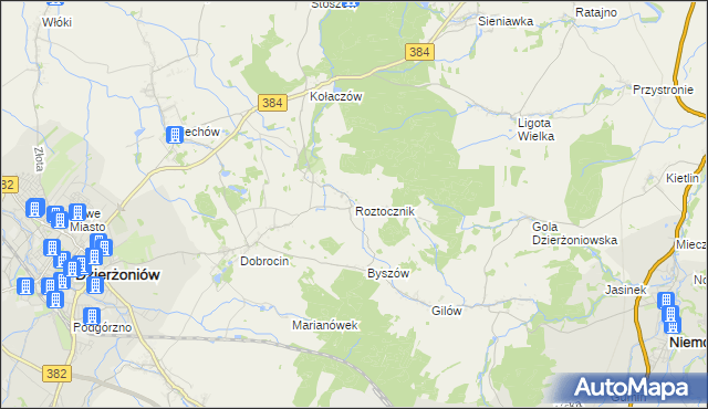 mapa Roztocznik, Roztocznik na mapie Targeo