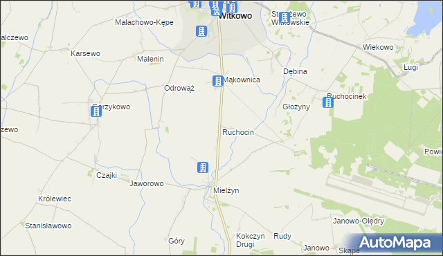 mapa Ruchocin, Ruchocin na mapie Targeo
