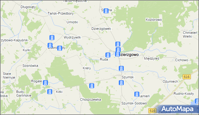 mapa Ruda gmina Dzierzgowo, Ruda gmina Dzierzgowo na mapie Targeo